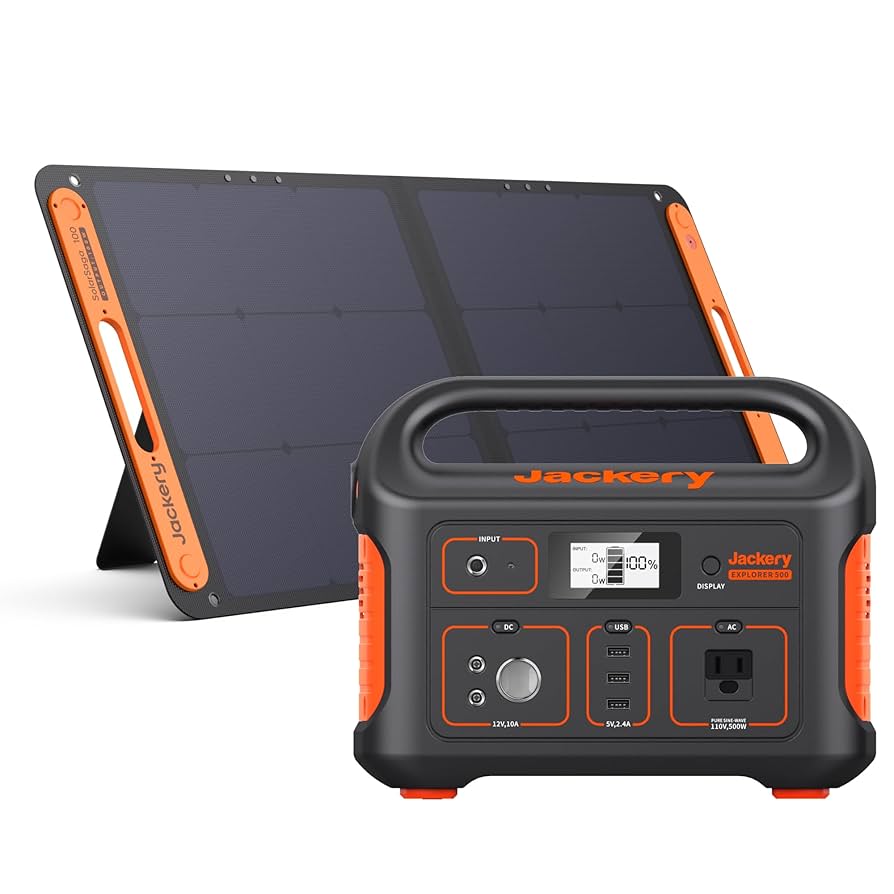 Jackery Explorer 500 ソーラー発電機 Jackery Explorer 500 Portable Power Station with 518Wh Capacity